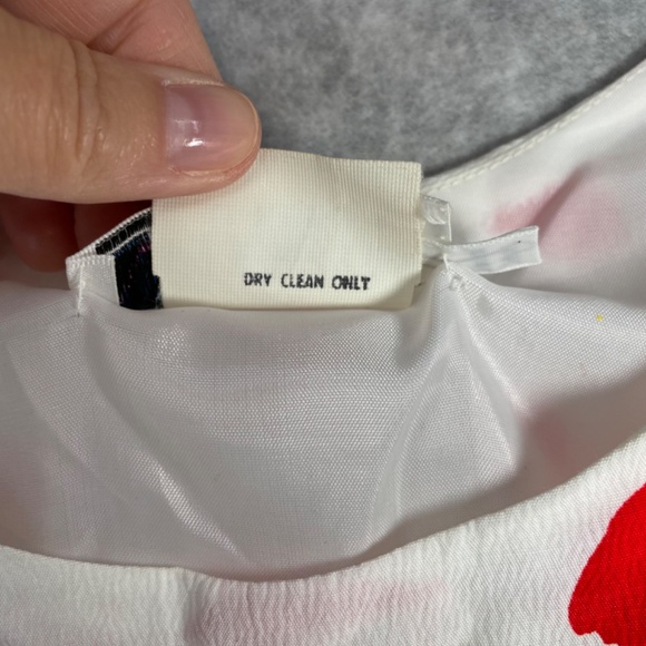 Vintage Size 10 Prophecy Petites Tank Side Tie White Red Polka Dot Lined Viscose - Picture 6 of 7